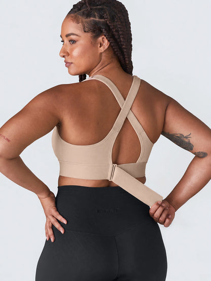 LiftLock™ Adjustable Sports Bra – Sand