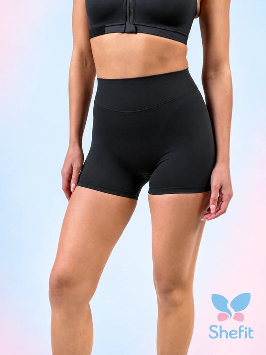 SoftSculpt™ Seamless-Front Short – Black